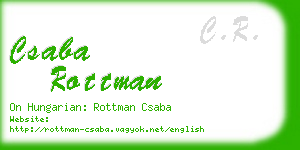 csaba rottman business card